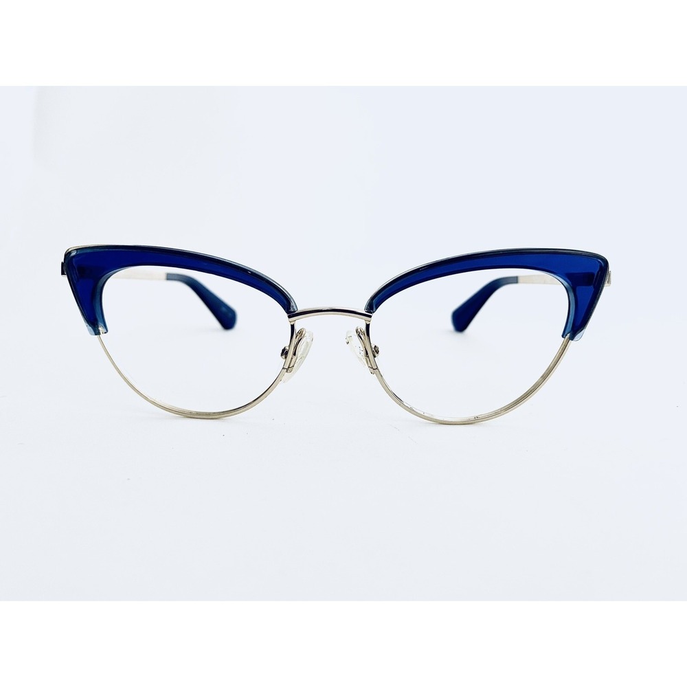 Kate Spade NY Blue Lucite Gold Metal Cats Eye Retro Glasses Jailyn PJP 50 18 140